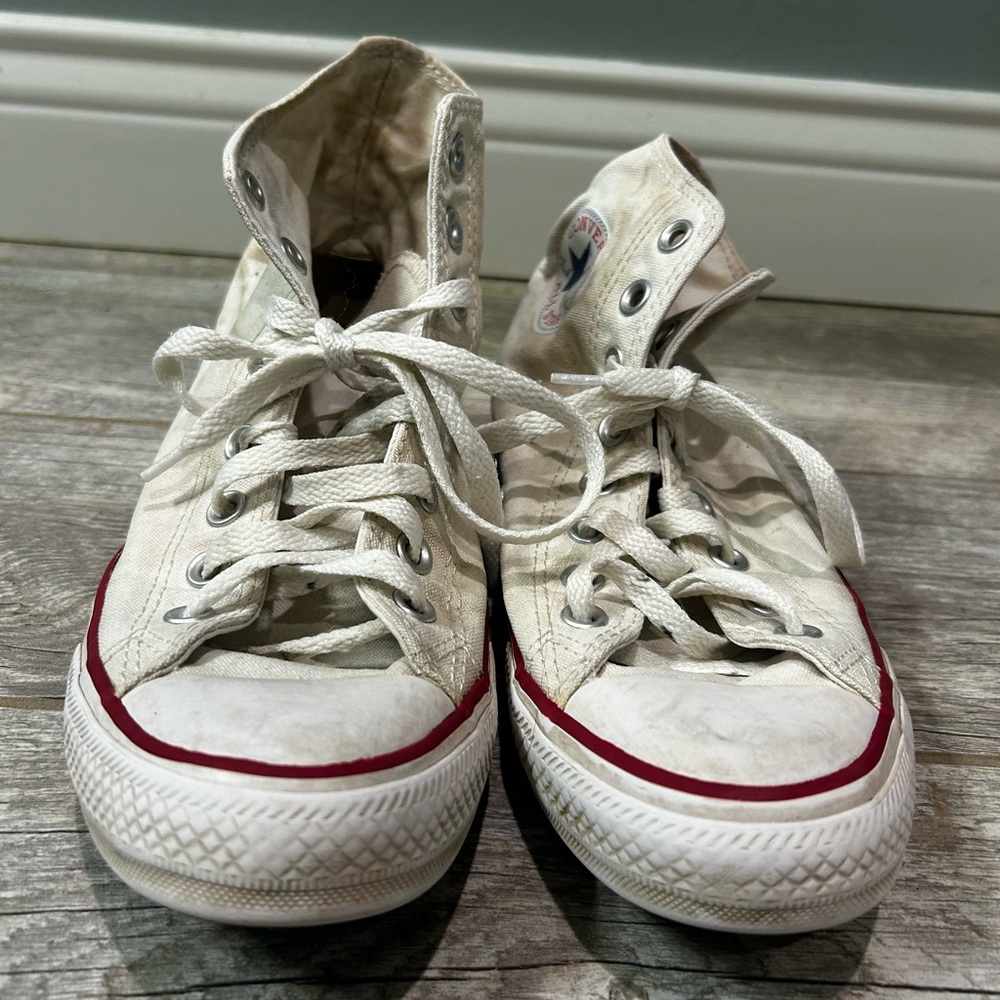 Classic White High-Top Chuck Taylor Converse Sneakers